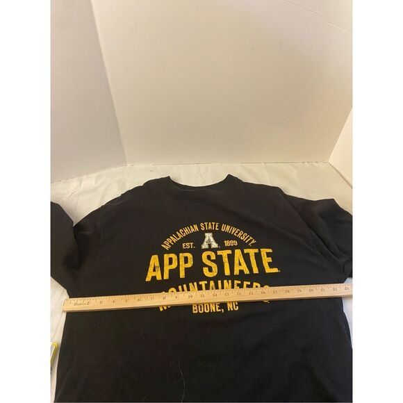 Appalachian state university long sleeved black Russel tshirt xl 46-48 mens - Picture 6 of 6